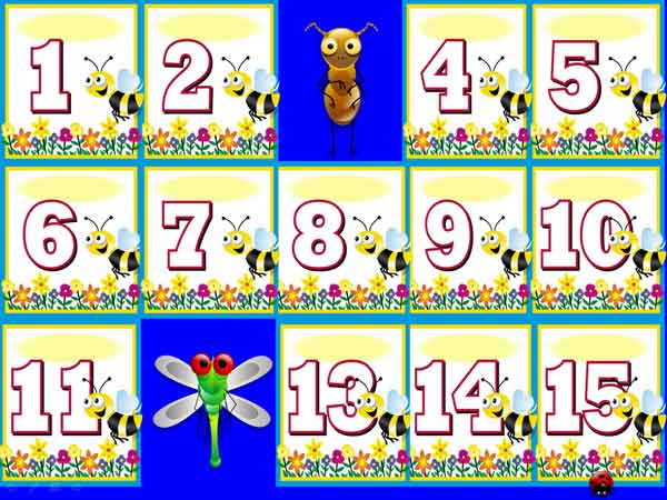 Cute insects hide behind numbers