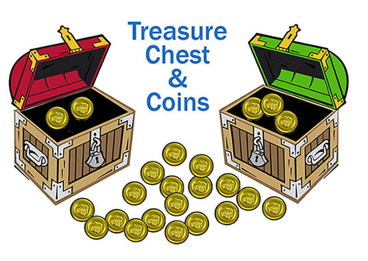 Illustration for Treasure chest review game