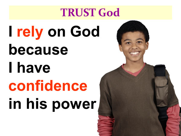 Young teen is happy becuse he is confident of God's power to help him