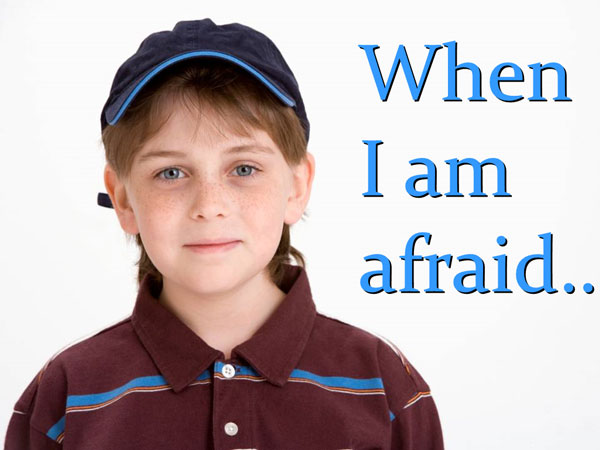 When I am Afraid title slide of  PowerPoint