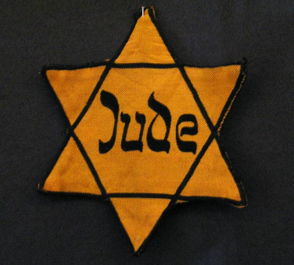 The Star of David badge that the Nazis forced Jews to wear in World War 2