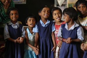 Happy children in an Indian school