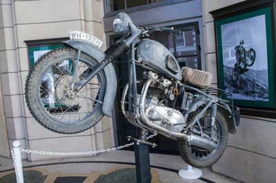 This 1961 Triumph Trophy was ridden by Steve McQueen in the movie The Great Escape. 